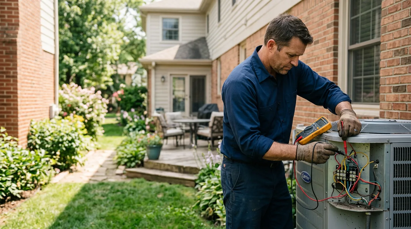 HVAC technician working near Franklin, NC